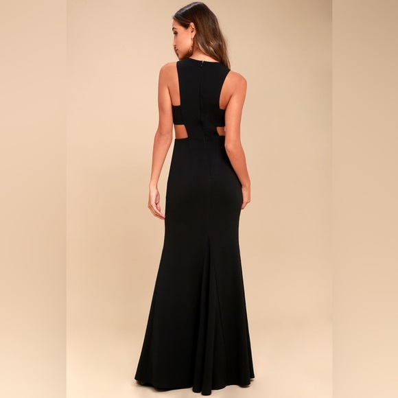 NWT Lulus Loving Embrace Black Cutout Maxi Dress Size Medium - Picture 3 of 9